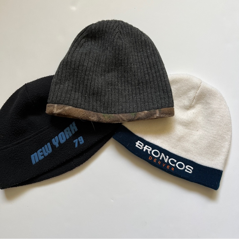 Set of 3 Winter Beanie Hats